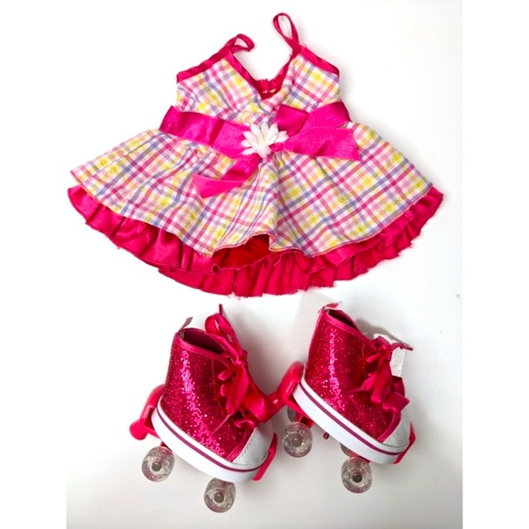 Build-A-Bear Outfit Dress & Roller Glitter Shoes - Picture 1 of 10